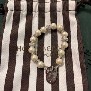 Henri Bendel Cream and Silver Pearl Bracelet